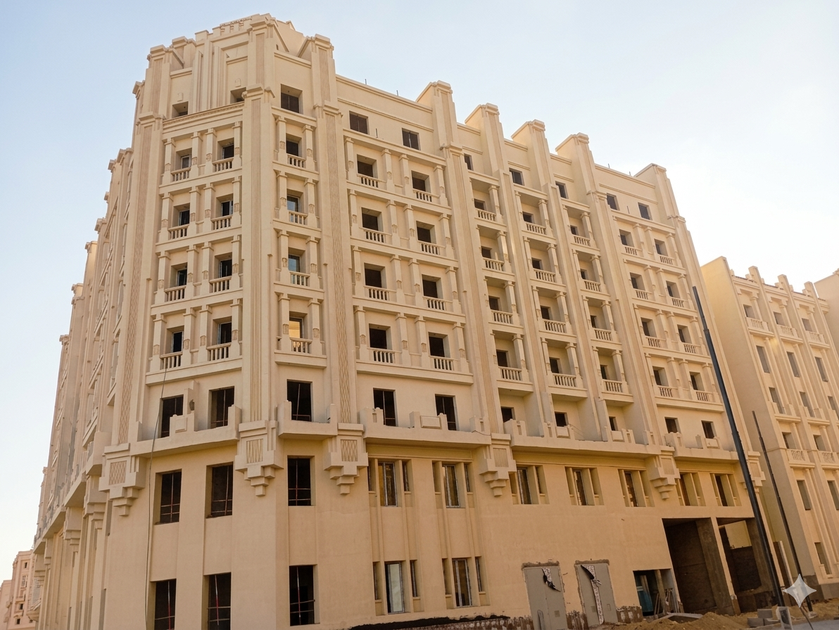 عمارة — أعمدة وبلكونات